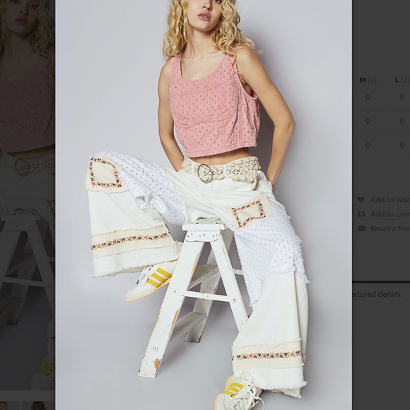 POL “ Kerry 3 “ POL Round Neck Textured Top in Pink Denim 65A - Picture 7 of 8